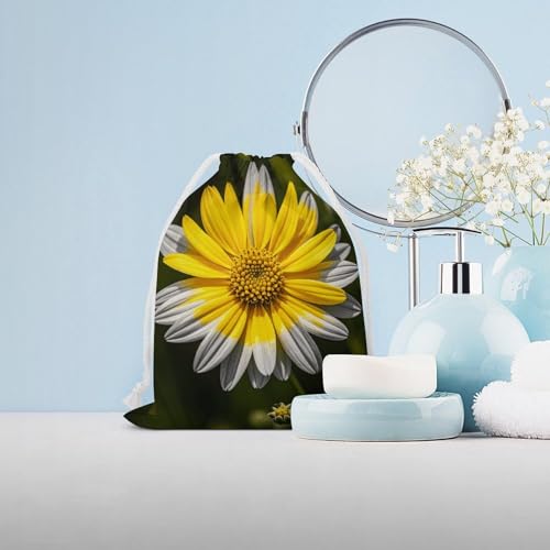 Drawstring Storage Bag Sports Cinch Sack Yellow Gray Flower Gym String Bags for Travel Swimming Beach4