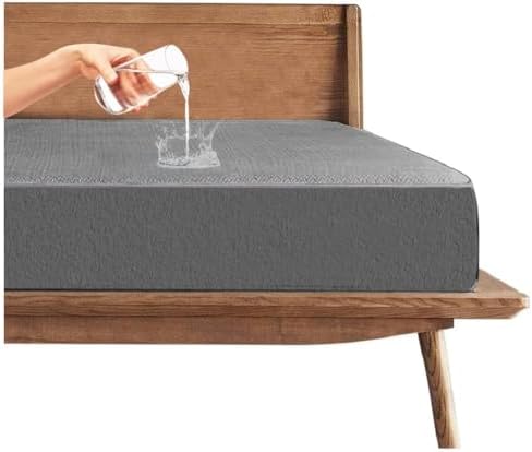 Trance Cotton Feel Terry Ultra Soft Waterproof Mattress Protector | Breathable - Hypoallergenic Mattresses Cover (72x48 inch | 6x4 feet, Grey - Pack of 1)
