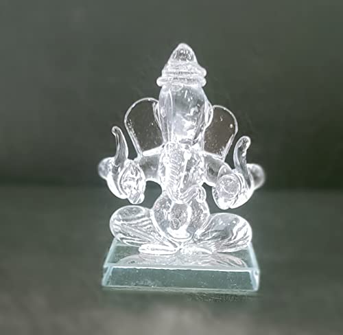 Estatua de Ganesha en Cuarzo Cristal para Decoración 3.5 pulg miniatura 5