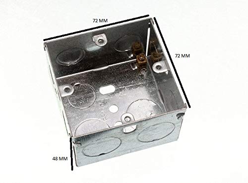 Single Metal Back Box Depth 47mm Flush Wall Pattress Shower Spur