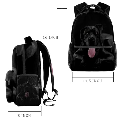 Sac de voyage décontracté compact motif chien noir couché 40cm - 2