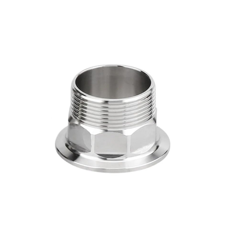 zorfar Hex 1/4 3/8 1/2-2" BSPT Male x0.5 0.75 1 1.5 2" Tri Clamp SUS304 Stainless Steel Sanitary Pipe Fitting Connector Homebrew 1PCS(K50.5mm(1.5 Inch TC),3/4")