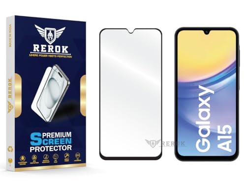 Image of Gorilla Tempered Glass Screen Protector Compatible with Samsung Galaxy A15 [Pack of 1] | Edge-to-Edge, Bubble-Free, Case Friendly, Easy Installation Kit