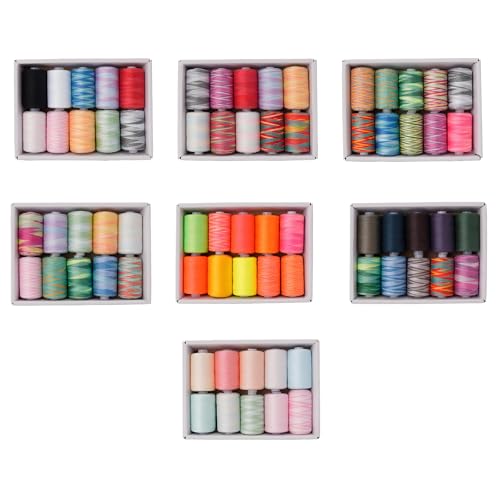 Hilo de poliéster para máquina de coser, pack de 10 colores miniatura 5