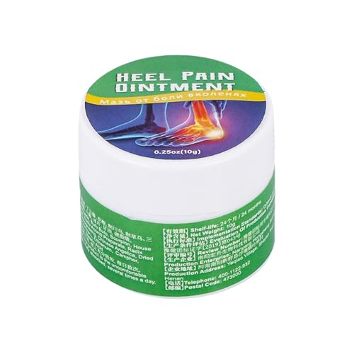 Ungüento del dolor en el tacón, crema para pies, ungüento de incomodidad del talón, textura de absorción rápida, fórmula calmante, 23 g, para viajar en el hogar Sports Foot Health Support