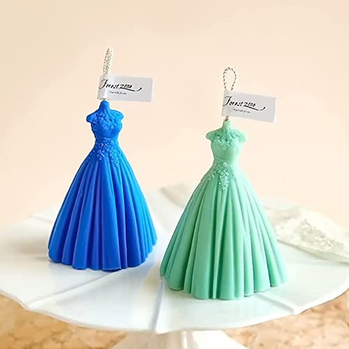 Kerzenformen,Silikonkerzenform Hochzeitskleid Handgemachte Seifenherstellung Aromatherapie Harz Wachsform Kuchendeckel… – Bild 4