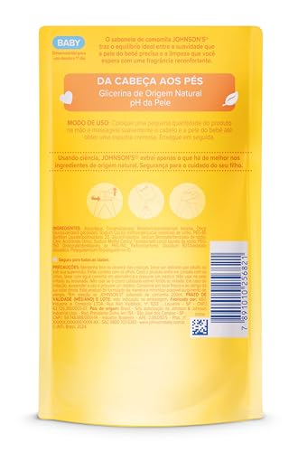 Sabonete Líquido Glicerina Camomila JOHNSON’S® Baby, 180mL