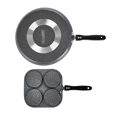 Image of Sumeet NonStick Hopea Cookware Set (Dosa Tawa - 26.5Cm Dia + Mini Multi Snack Maker - 4 Cavity -19.5cm)