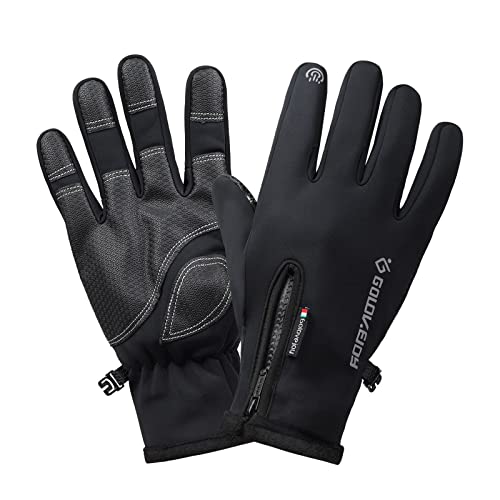 バイクグローブ 冬 アウトドアグローブ 防寒 手袋 スポーツグローブ メンズ 滑り止め 厚型 5指タッチパネル対応 防水ファスナー 裏起毛 バイク 自転車 フィッシンググローブ スキー サイクリング 釣り 男女兼用 登山 ジョギング ハイキング クライミング 通勤通学