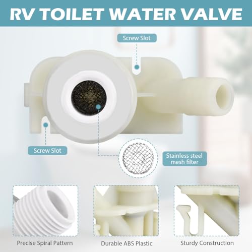 Image of Bibabala Rv Water Valve Replacement, Kit for Pedal-Flush Toilets for Dometic 300 310 320 Series