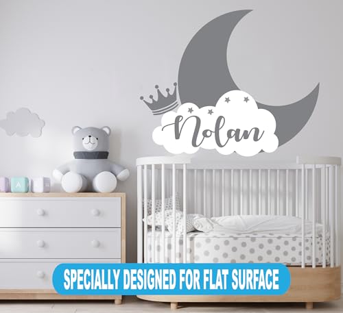 Vinilo decorativo personalizado Luna y Nube 38x38 cm miniatura 2