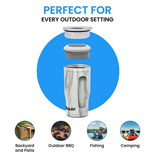 Icy Bev 4 In 1 Can Or Bottle Insulator, Koozies To Keep Beer, Soda, Seltzer Or More Ice Cold For 12 Hours. Insulated Can Cooler,Works Universally For Glass Bottles And Aluminium Cans,Insulated Tumbler #TOP5