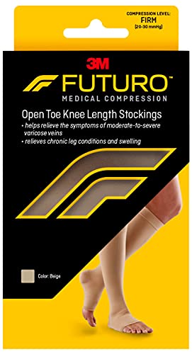 Futuro Therapeutic Support, Firm Compression Knee High, Open Toe, Nude, Xtra Large - 1 ea - Packaging May Vary
