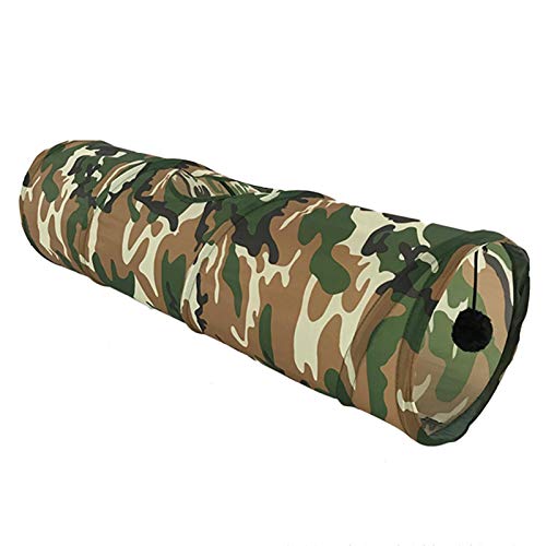 Sloane Lit Tunnel pour Chat | Jungle Camouflage Cat Channel Teasing Jouets - Cat Tunnel Pet Tube pour Chats, Lapins, furets et Chiots à Jouer