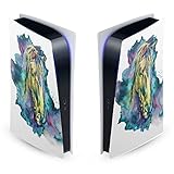 Head Case Designs Offizielle Riza Peker Pferd Kunst Mix Vinyl Frontplatte Haut Gaming Aufkleber kompatibel mit Sony PlayStation 5 PS5 Digital Edition Console