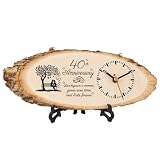 BeauGift Wooden Anniversary Clock