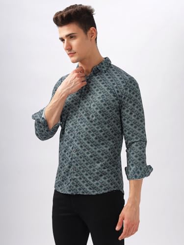 Image of BULLMER Trendy Regular Fit Striped Causal Full Sleeve Shirt for Men.