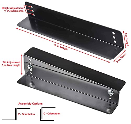 Jegs Stationary Pedestal Seat Mount Kit | With Tilt Adjustment | Made In Usa | 3.6 Lbs (Nominal) | Includes Brackets And Hardware For One Seat #TOP2