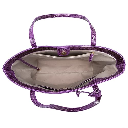 Bolso Tote de Mujer con Estampado de Cocodrilo y Billetera 2pz miniatura 5