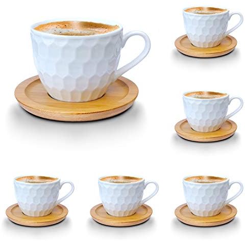 Kaffeetassen Teetassen Espressotassen-Set weiss Porzellan Tassen Teeservice Kaffeeservice Cover