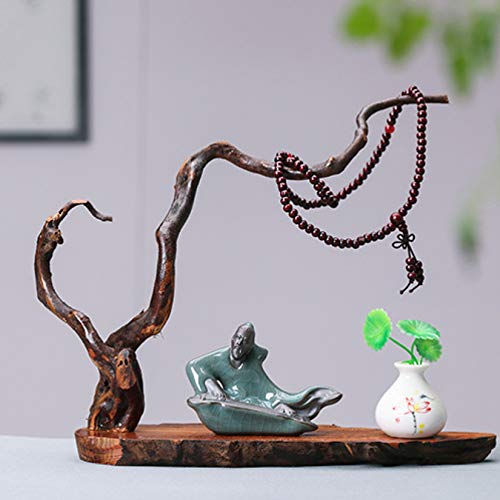 Statue décoration méditation zen faite à la main, sculptures assises décor table bureau