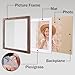 ORIVAN 10x10 Picture Frame Wood Display Picture 8x8 with Mat or 10x10 without Mat Distressed Brown Square Photo Frame for Wall and Tabletop Decoration