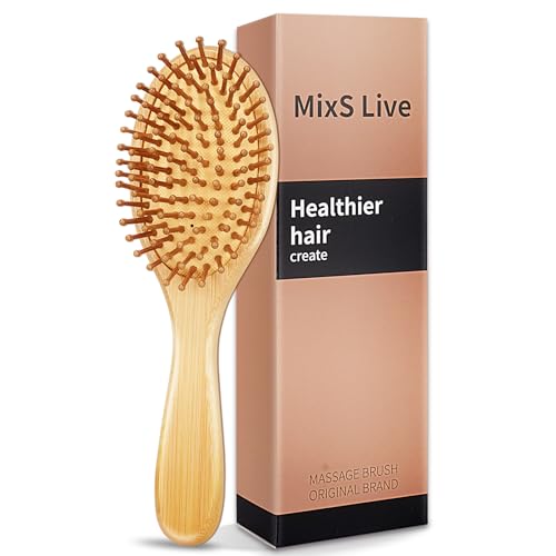 Haikole Natural Bamboo Hair Brush for Thick Hair
