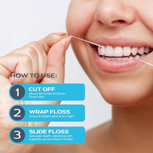 Image of DrTung's Smart Floss, Mint Natural Expanding Dental Floss - Pack of 2 | Gentle on Tooth & Gums, Expands & Glides, PTFE & PFAS Free, Certified Organic Mint Essential Oils