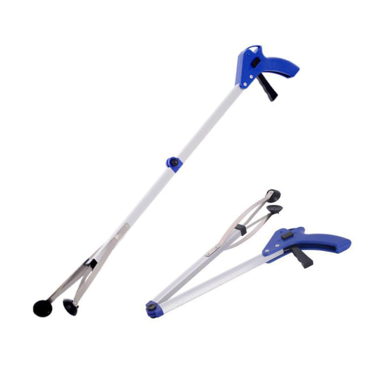SOLUSTRE Pince à Déchets Outil Léger en Alliage D'aluminium Pliable de 83cm Poignée en Caoutchouc pour Ramasse-déchets Bureau Voiture