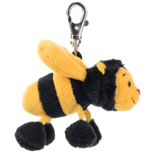 Plüsch-Anhänger Biene „Sabiene“ – Schaffer 0247 - ca. 9 cm - Niedlicher Schlüsselanhänger & Taschenanhänger mit Karabiner - Weich & hochwertig - Geschenkidee für Kinder & Erwachsene - gelb-schwarz