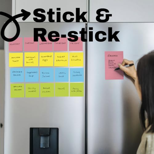 Post-it Super Sticky Notes, 4 x 4 in., Neon Fizz, 6 Lined Pads - image 6