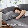 Bedsure King Size Pillow Cases Set of 2, Cooling Pillow Cases King, Rayon Derived from Bamboo Dark Grey Pillowcases, Breathable & Silky Soft Bedding Pillow Covers with Envelope Closure, 20x36 Inches #4
