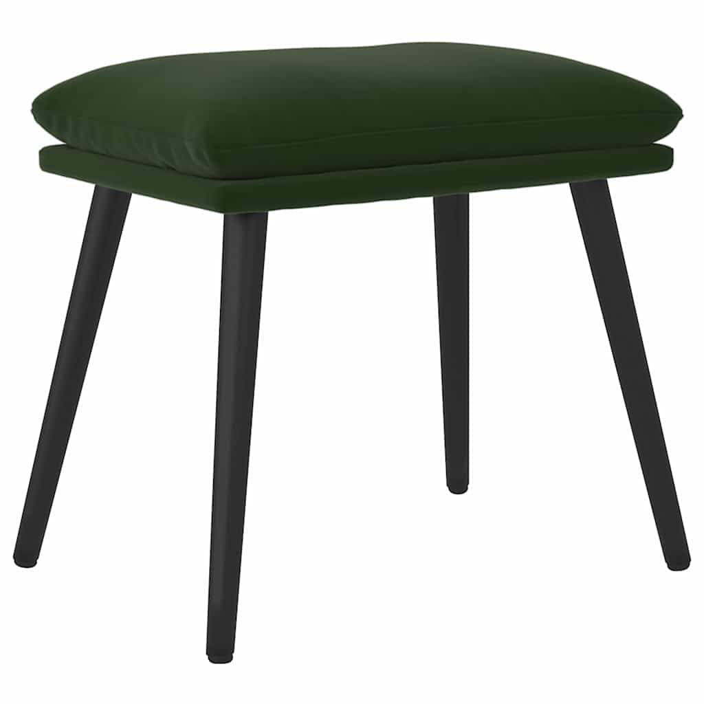 Fengshui Podnóżek ciemnozielony 45 x 29,5 x 35 cm aksamit