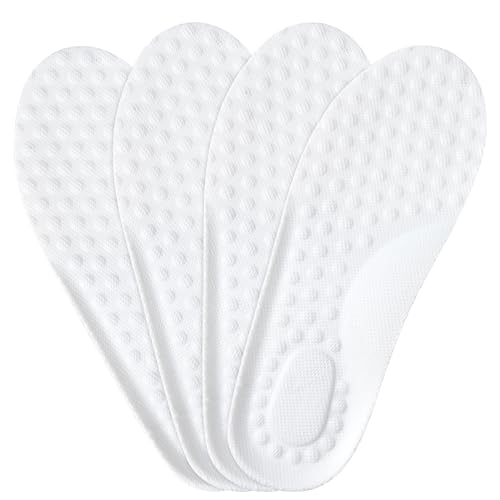 2 Pairs Kids Memory Foam Insoles, Cropable Sport Shoe Inserts Shock Absorption...