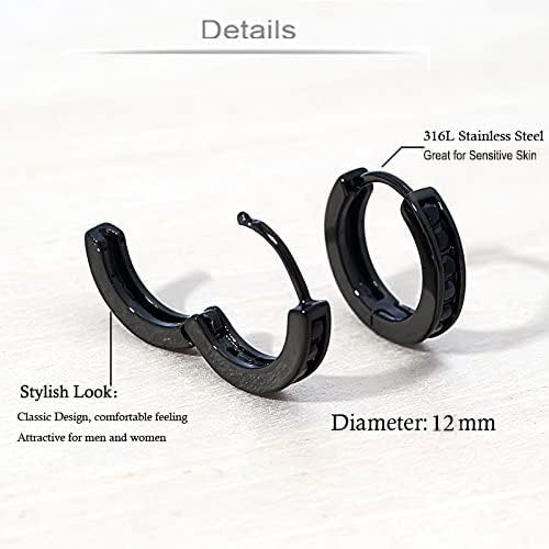 Tarsus Hypoallergenic Huggie Hoop Earrings for Men Women 18k Gold Plated Stainless Steel for Sensitive Ears Nickel Free Jewelry 12, 15mm - Image 6