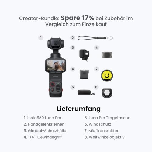 Insta360 Luna Pro Creator-Bundle – 8K Vlogging-Kamera mit Leica Objektiv – Ansicht 2