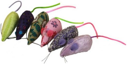 Cat Toy, Real Fur Mice Catnip, 1.25-In.