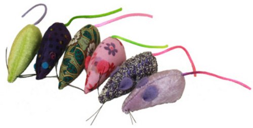 Cat Toy, Real Fur Mice Catnip, 1.25-In. #TOP20