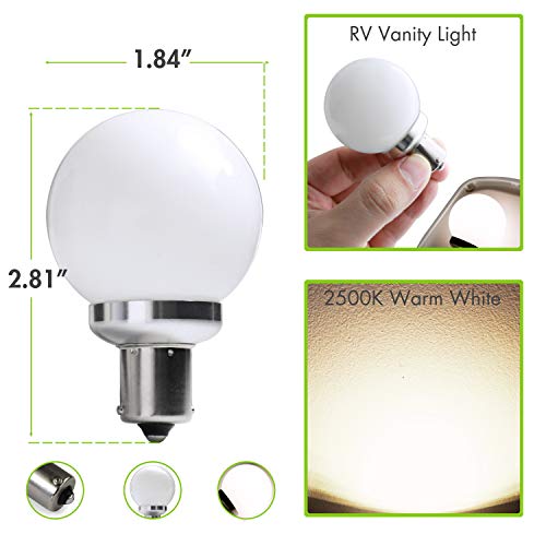 Leisure Led 12 Volt Rv Led Light Bulbs Ba15S 20-99/1141 1156 12V Vanity Replacement Bulbs For 5Th Wheel Camper Trailer Motorhomes Marine Boat Interior Light Bulb 3000K Warm White 3 Pack(Warm White) #TOP1