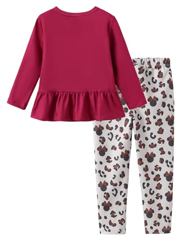 Image of Disney Toddler Girls Clothes Long Sleeve Shirt Leggings 2pcs Outfits Set