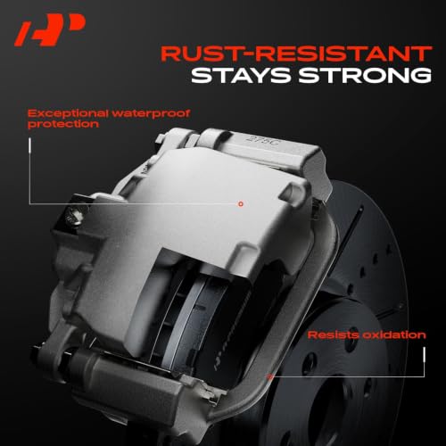 Image of A-Premium Brake Caliper Assembly Compatible with Altima 2002-2006 2013-2018 Maxima 2003-2007 2019 Rear Passenger Side | Compatible with Select Nissan Models - Altima 2002-2006 2013-2018 Maxima 2003-2007 2019 - Rear Passenger Side