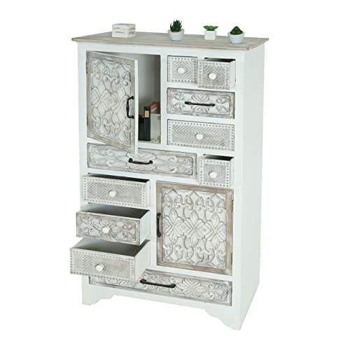 Mendler Apotheker Kommode HWC-J48, Schrank Schubladenkommode, Holz...