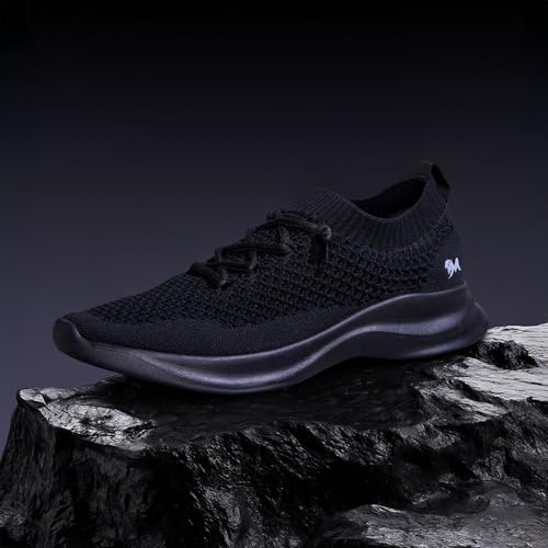 Image of Neeman's Knit Gliders Men Sneakers | Stylish Casual Shoes for Men with Airknit Breathable Upper | Anti-Skid EVA Sole Footwear | Lightweight Lace-Up Sneaker