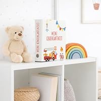 Friendly Fox Feuerwehr Sammelordner Kinder, Erinnerungen Kindergarten, Meine Kindergartenzeit DIN A4 Ordner für 350 Blatt, Rückenbreite 5,6 cm – Ansicht 4