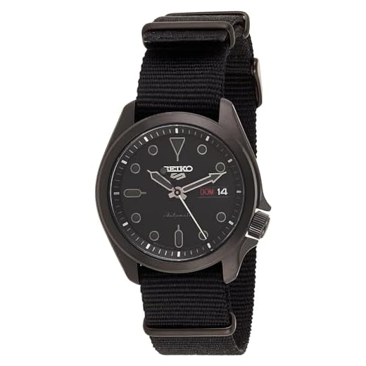 Seiko Relógio masculino automático 5 Sports, Preto, 22, Relógio Automático
