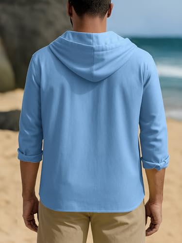 Image of Noble Monk Men's Relax Fit Hooded Shirt || Casual Wear for Men || Full Sleeve Shirts || Stylish Shirt for Men