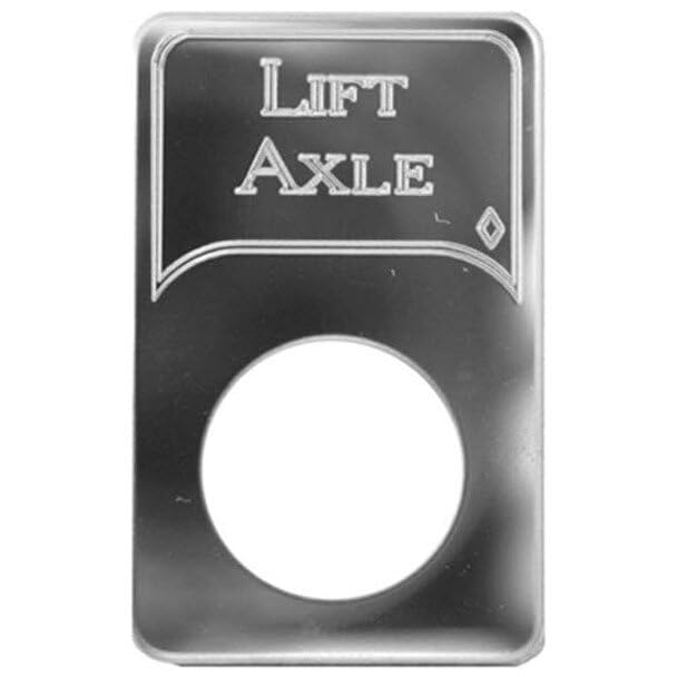 Replacement for Kenworth W900B AEROCAB Year 2021 Stainless Steel Lift AXLE Switch Plate by Technical Precision