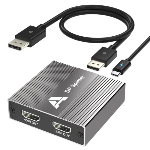 DisplayPort to Dual HDMI Adapter for 2 Monitors