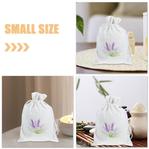 Bolsas de saco con diseño de lavanda 5 piezas reutilizables miniatura 6