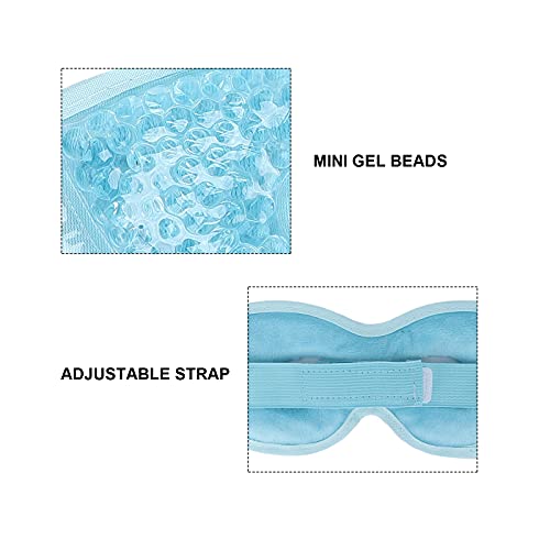 3 Kleuren Optioneel Herbruikbaar Gelpareloogpakket, Zichtbaar Ontwerp Ooggelpakket met Magische Riem, Donkere Kringen… - Afbeelding 8